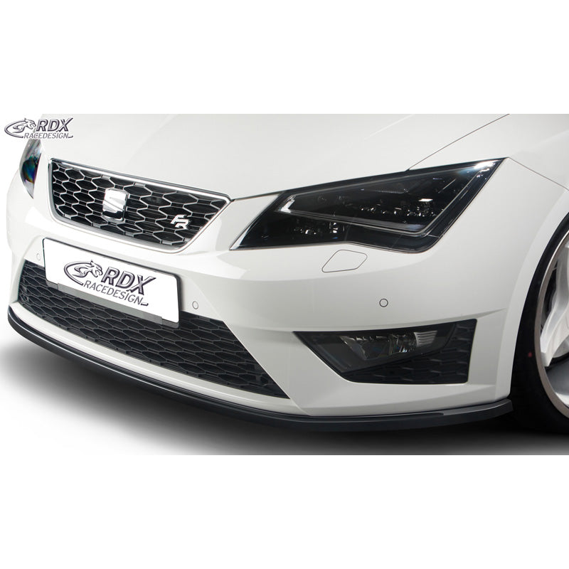 RDX Racedesign, spoiler avant, compatible avec Seat Leon 5F SC/5-doors/ST FR/Cupra 2013-2020 (ABS noir brillant)