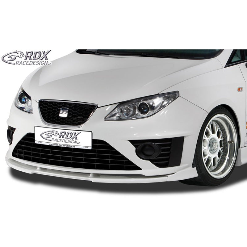 RDX Racedesign, Front spoiler Vario-X, Fits Seat Ibiza 6J (2008-2012) with SE body kit, Untreated PU