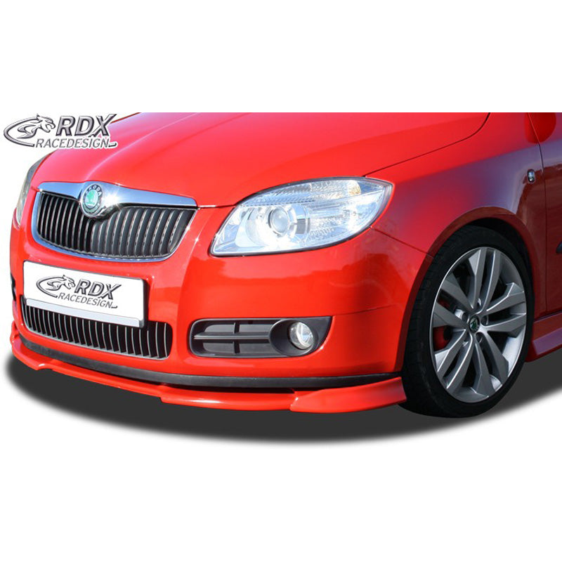 RDX Racedesign, Front spoiler Vario-X, Fits Skoda Fabia II 5J (2007-2010) and Roomster, Untreated PU