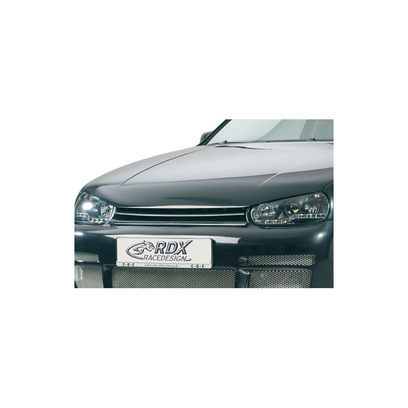 RDX Racedesign, extension de capot, compatible avec Volkswagen Golf IV 1997-2004 + integrated bonnet insert (Metal)