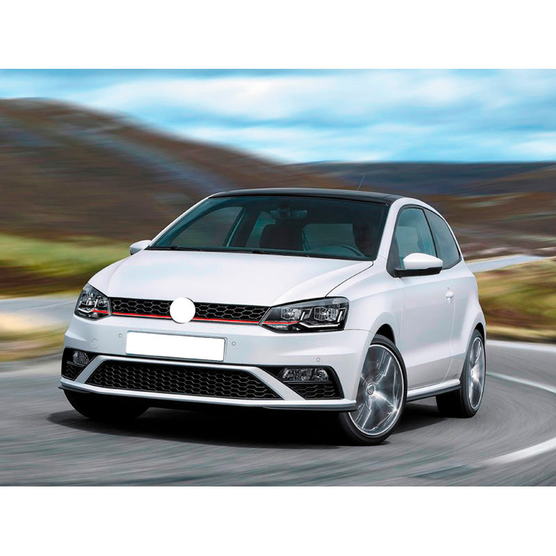 AutoStyle, pare-chocs avant GTi-Style pour Volkswagen Polo 6C 2014- - sans couleur, incl. grille & antibrouillards