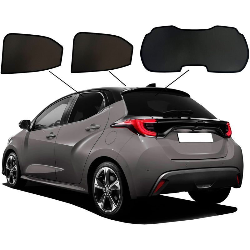 SunClip, pare-soleil, compatible avec Toyota Yaris (P21) 2020- & Mazda 2 (KB) 2022-