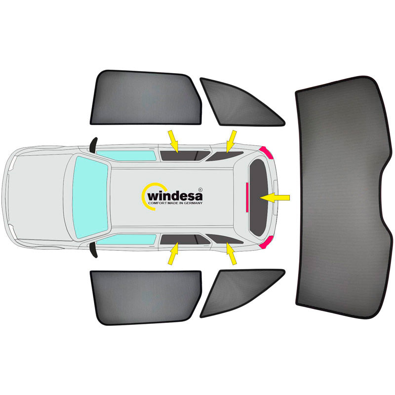 SunClip, Zonnescherm en privacybescherming, passend voor Opel Astra K Sportstourer (2016-2021)