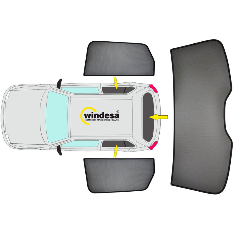 SunClip, Sunshade & Privacy Protection, Fits Lynk & Co 01 (2021-)