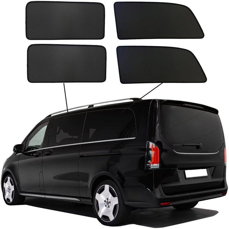 SunClip, store solaire et protection de l'intimité, convient pour Mercedes V-Class W447 (Long akselafstand) Facelift 2024- sans vitres basculantes