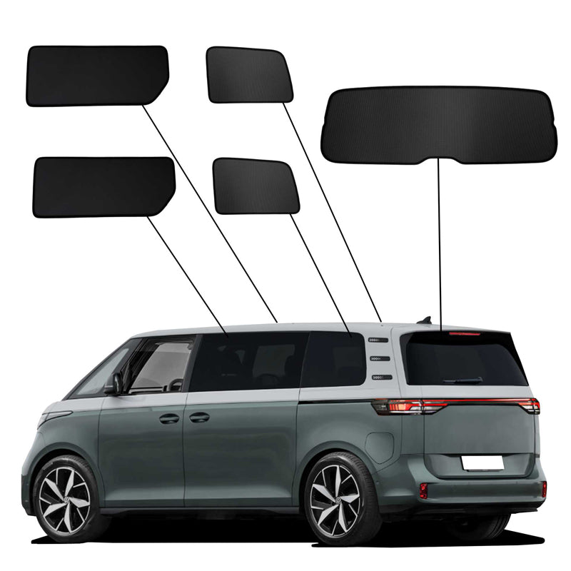 SunClip, Sunshade & privacy protection, Fits Volkswagen ID.Buzz (Bus) 2022- (long wheelbase, without sliding windows)