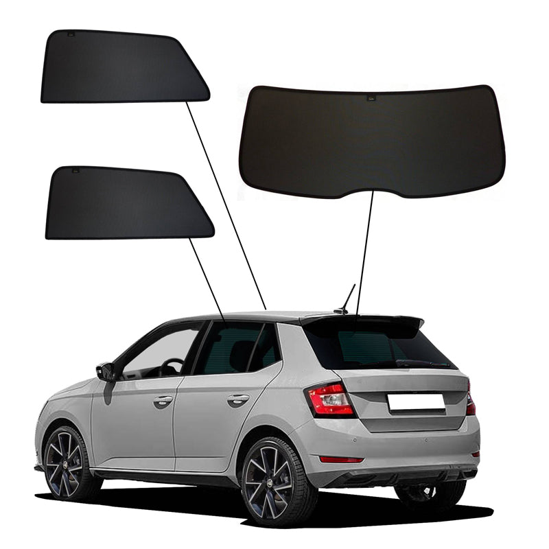 SunClip, zonnegordijn & privacybescherming, past op Skoda Fabia III (NJ3) HB 5-deurs (2014-2021)