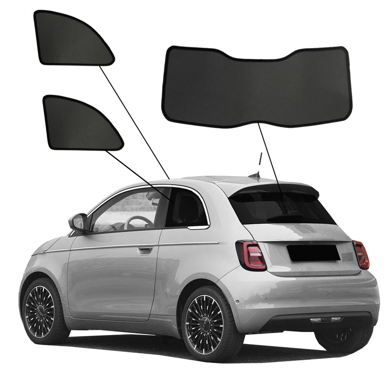 SunClip, zonnegordijn & zonnescherm, past op Fiat 500e (332) (2020-) excl. 3+1