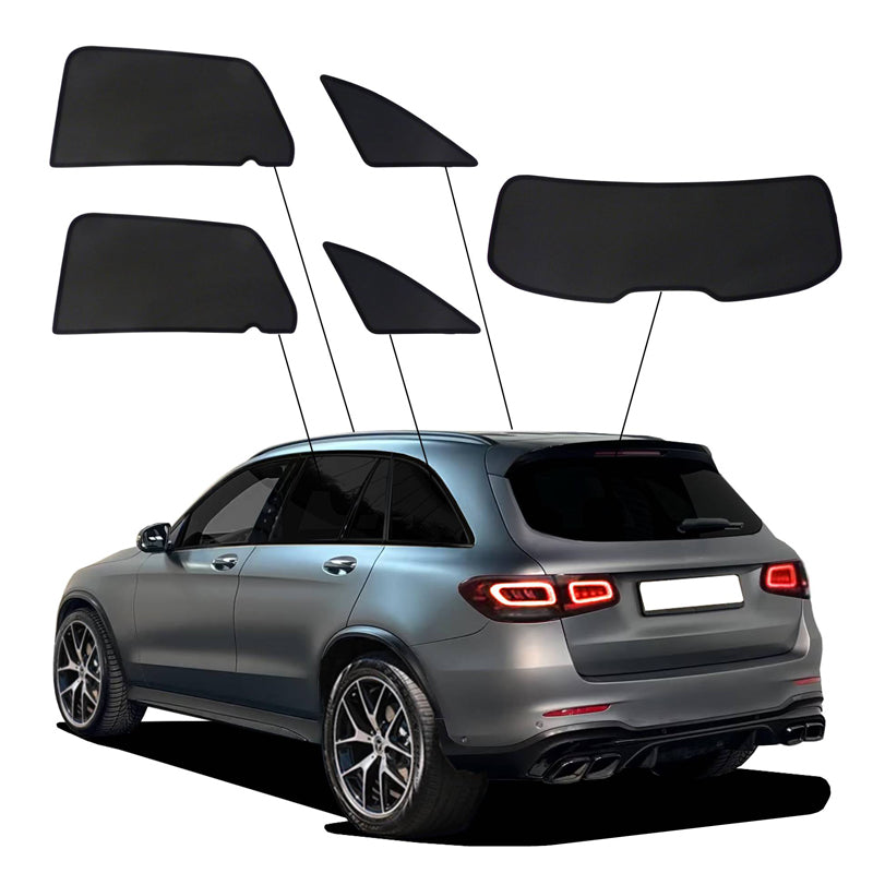 SunClip, Rideaux pare-soleil & protection solaire, compatible avec Mercedes GLC (X253) (2015-2022)