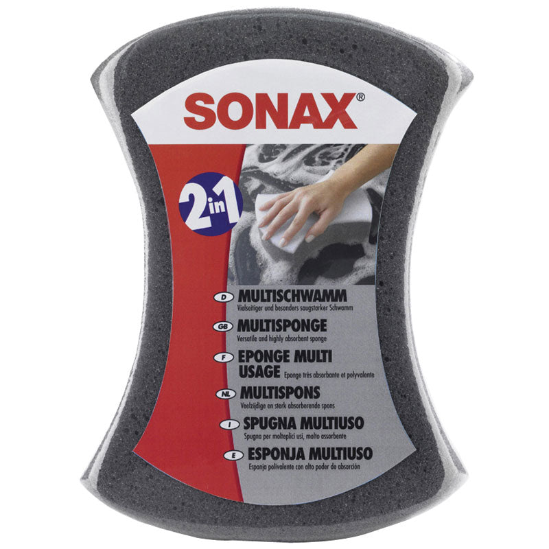 SONAX, Éponge multifonction avec deux faces d'application - Absorbante et efficace