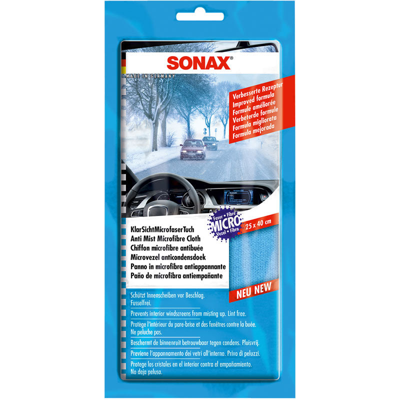 SONAX, Anti-Fog Microfiber Cloth - Long-Lasting Clear View