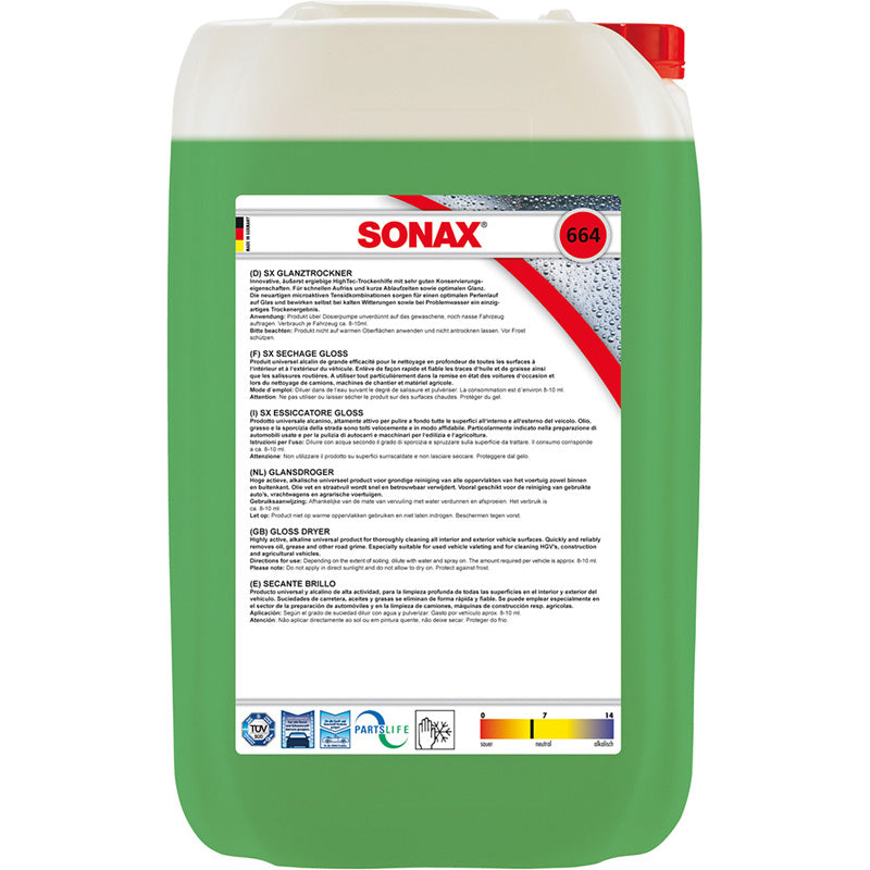 SONAX, Spray de brillance Dry+ biologique - 25 Litres
