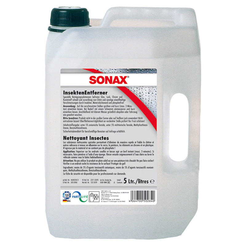 SONAX, éliminateur d’insectes - 5 Liter - Sans solvant