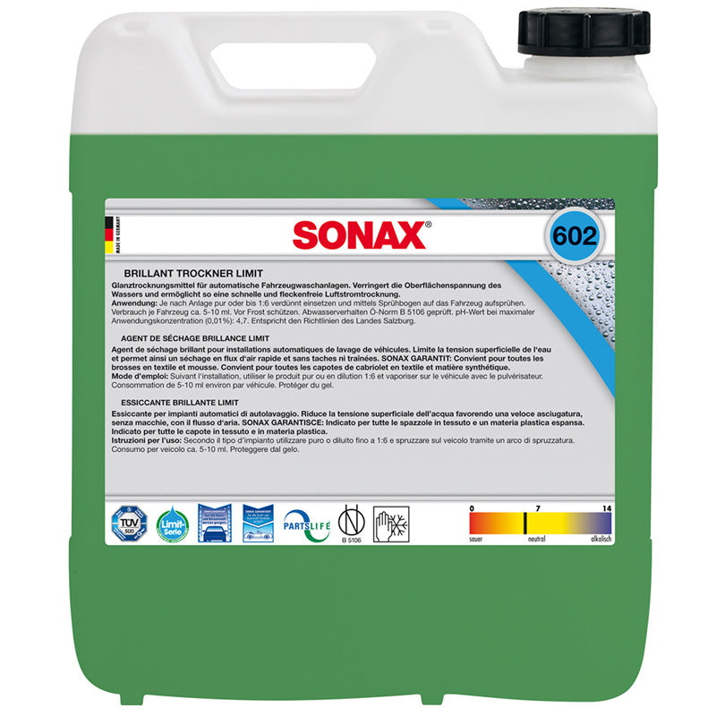 SONAX, Brillant Tørrer 10 litres - séchage à l'air parfait pour la peinture