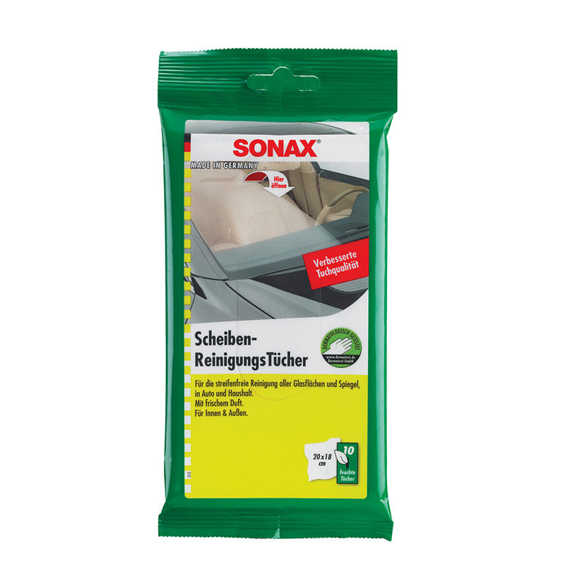 SONAX, Chiffons pour nettoyant pour vitres et verre - 10 pcs.