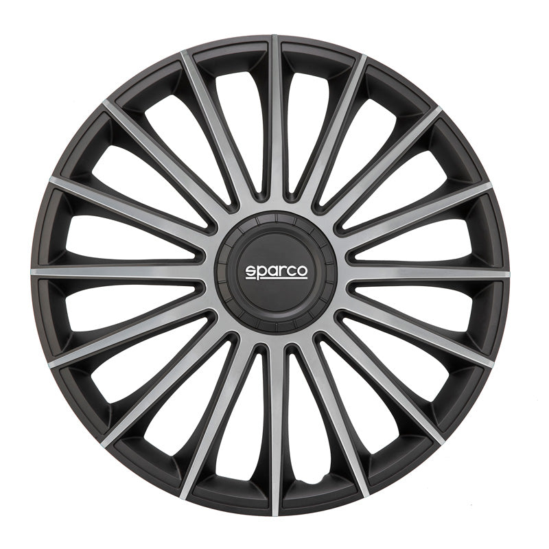 Sparco, Wheel Covers, 4 pcs., Treviso - 13-inch - Black/Silver