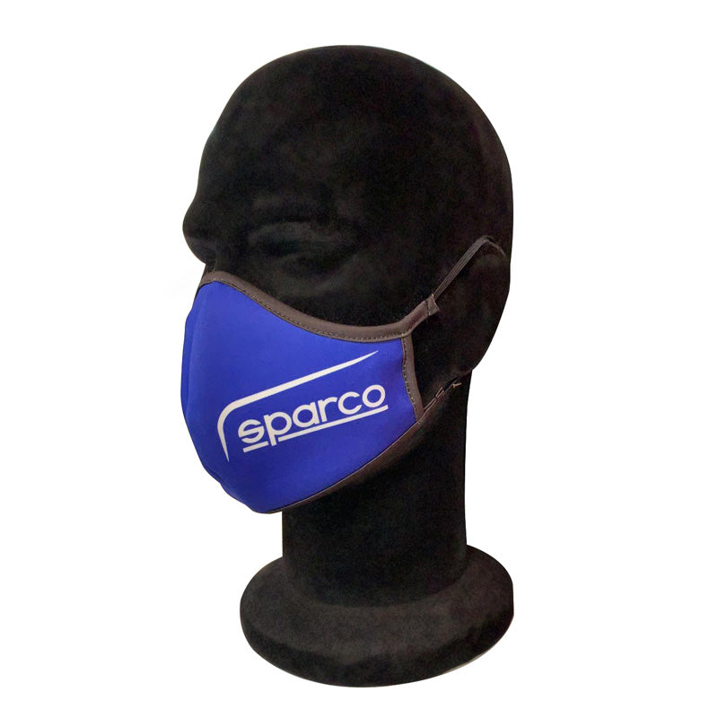 Sparco, Masque facial protecteur lavable - Bleu - pièce unique