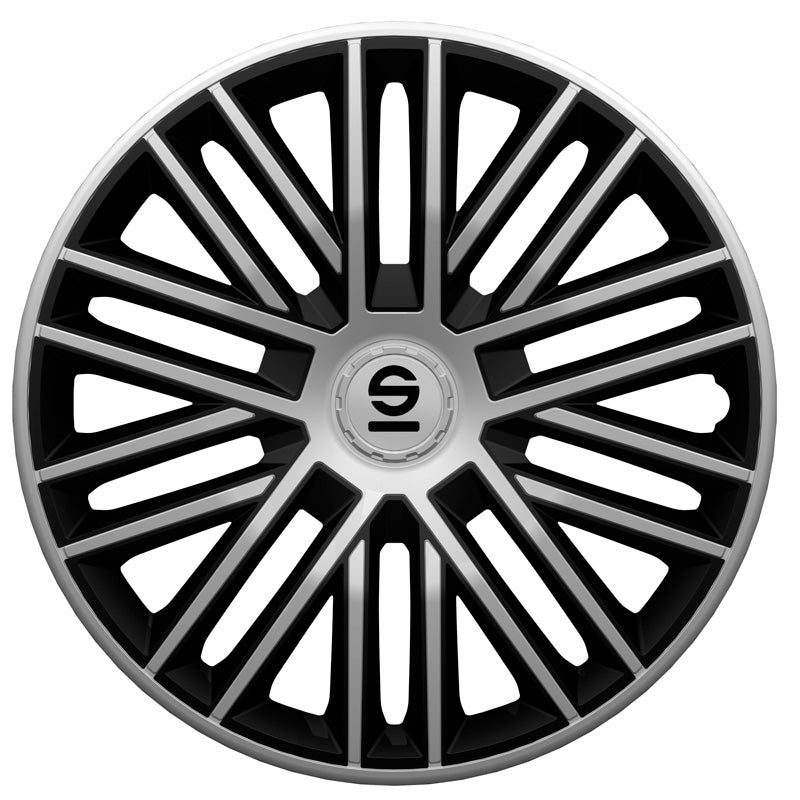 Sparco, wieldoppen, 4 stuks, Bergamo - 14-inch - Silver/Black