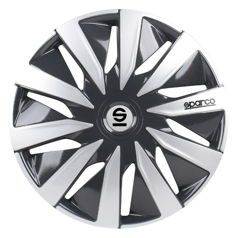 Sparco, wieldoppen, 4 stuks, Lazio - 14-inch - grijs/zilver
