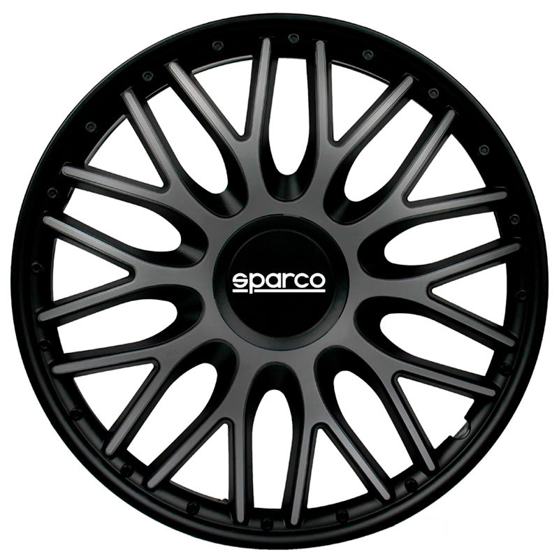 Sparco, wieldoppen, 4 stuks, Roma - 14-inch - grijs/zwart