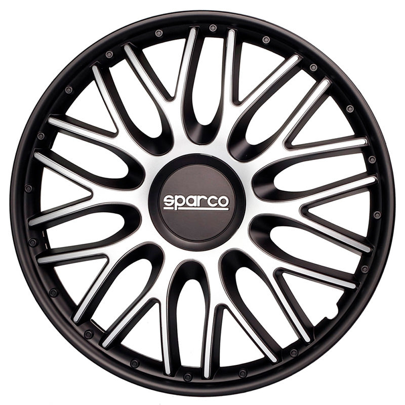 Sparco, Enjoliveurs, 4 pièces, Roma - 14-tommer - Argent/Noir