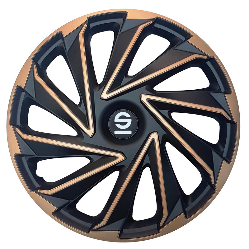 Sparco, Wheel Covers, 4 pcs., Varese - 15-inch - Gold/Black
