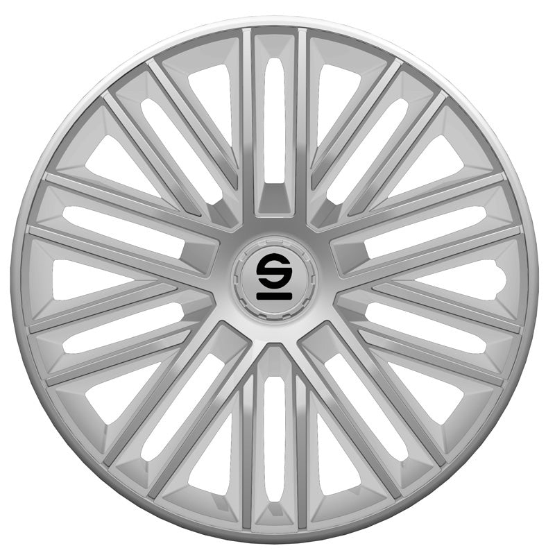 Sparco, wieldoppen, 4 stuks, Bergamo - 15 inch - zilver