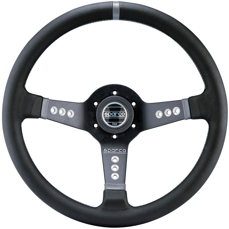 Sparco, universeel sportstuur L 777 - zwart leer - 350mm