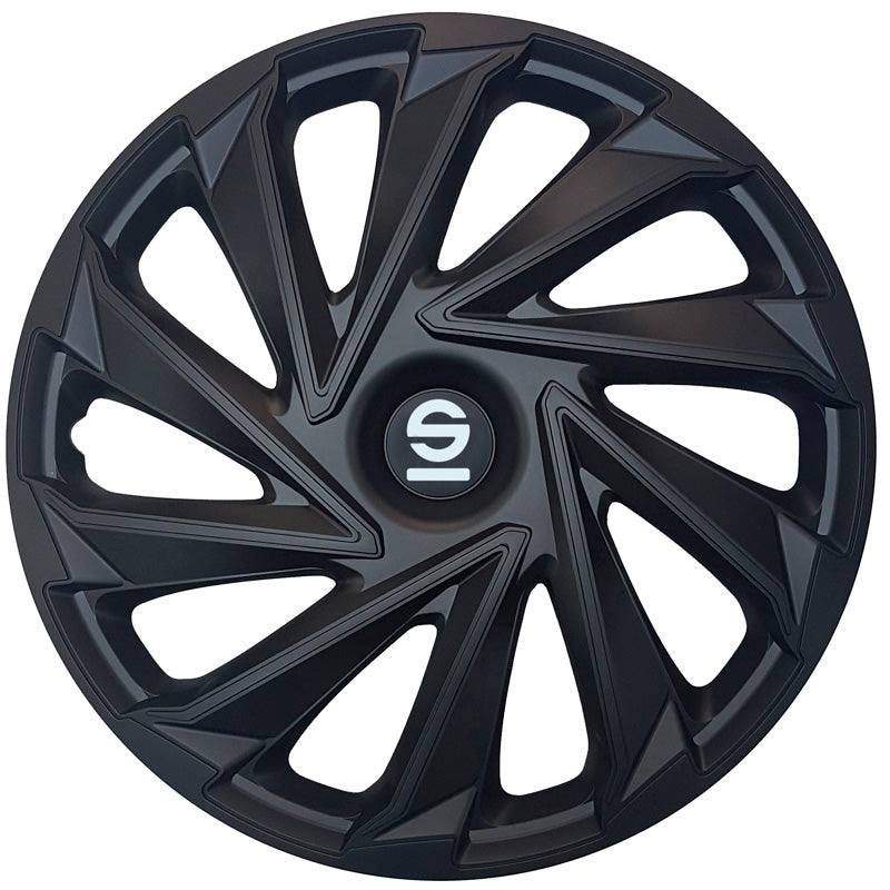 Sparco, Hubcaps, 4 pcs., Varese - 16-inch - Black