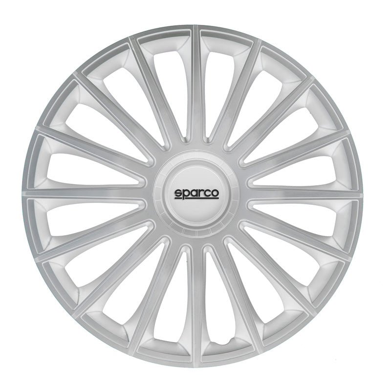 Sparco, enjoliveurs, 4 pièces, Treviso - 16 pouces - Silver
