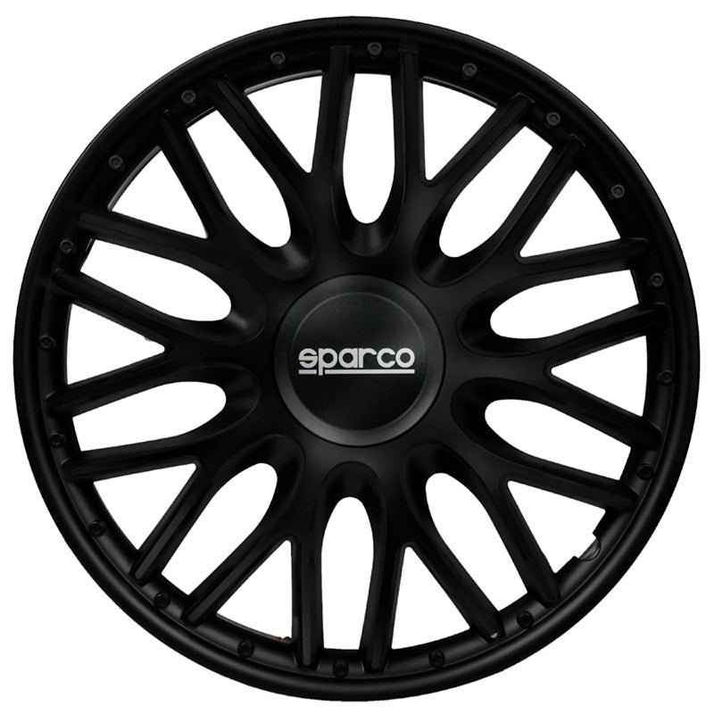 Sparco, Wheel Covers, 4 pcs., Roma - 16-inch - Black