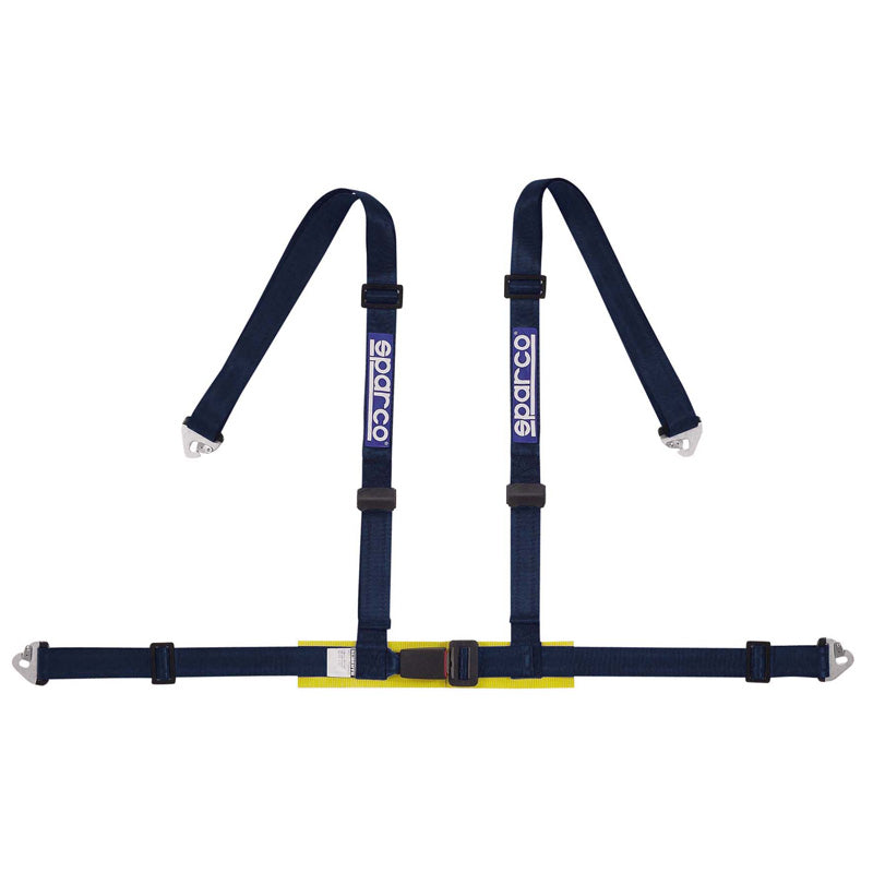 Sparco, 4-Point Safety Belt - Black - incl. lap protection & hook mounting (ECE E-Mark)