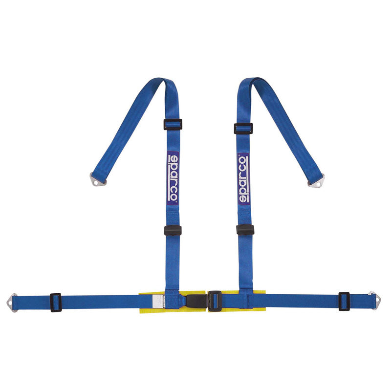 Sparco, 4-Point Seat Belt - Blue - incl. lap protection & bolt mounting (ECE E-Marked)