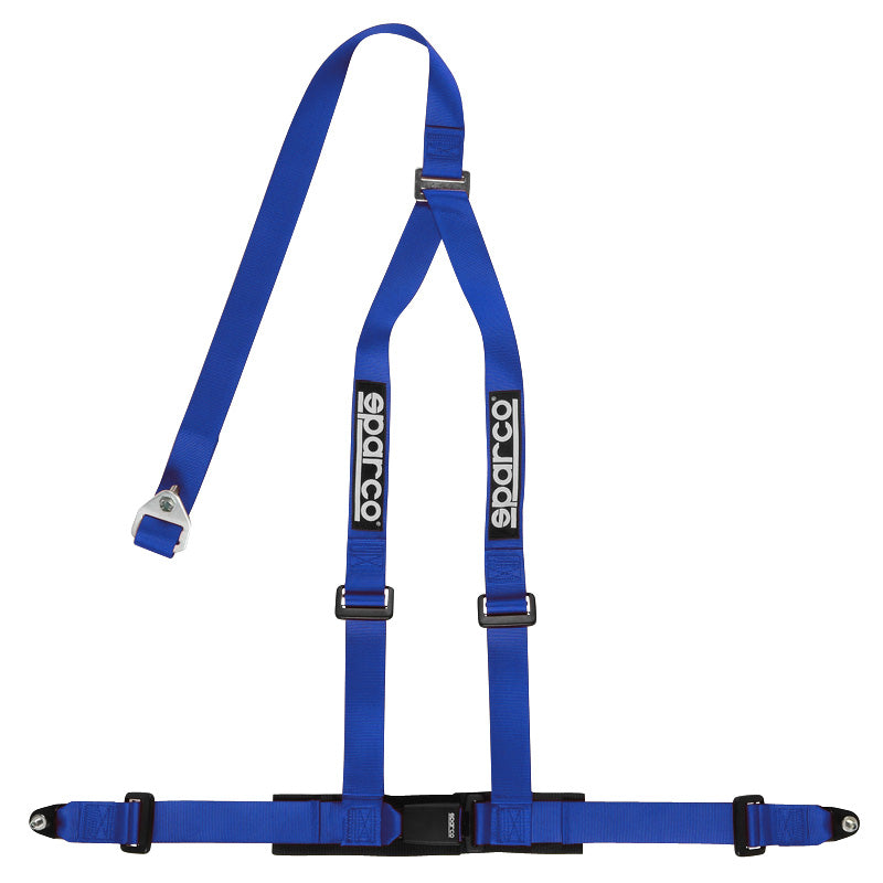 Sparco, 3-Point Safety Belt - Blue - incl. Screw Mounting - ECE E-Mark
