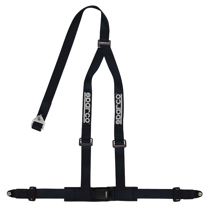 Sparco, 3-Point Safety Belt - Black - incl. screw mounting - ECE E-Marked