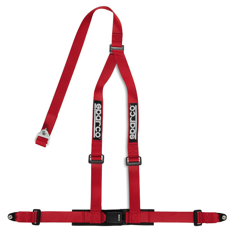 Sparco, 3-Point Safety Belt - Red - incl. screw mounting - ECE E-Marked