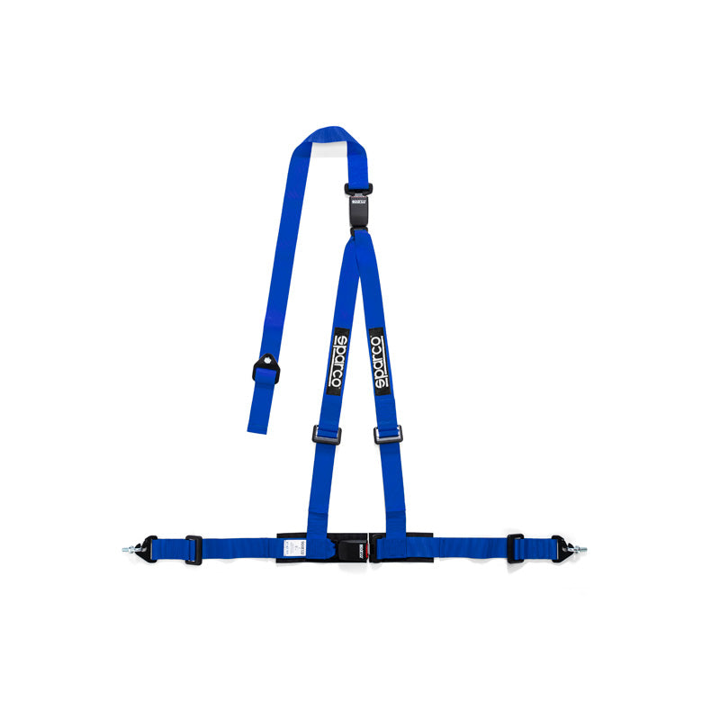 Sparco, 3-punts veiligheidsgordel - blauw - incl. bekkenbescherming & schroefmontage (E-keurmerk)