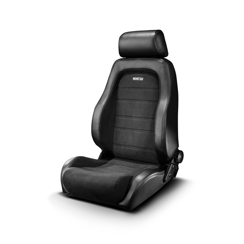 Sparco, Sport Seat GT - Black Faux Leather + Black Microfiber - Reclining