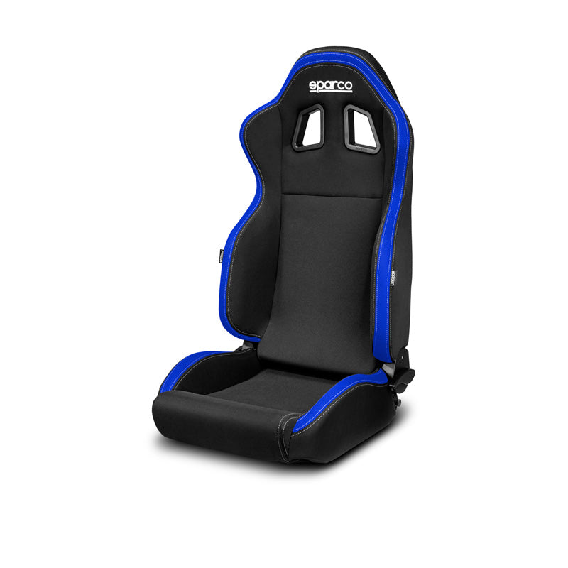 Sparco, Sport Seat R100 MY22 - Black/Blue - Recliner - Ergonomic Comfort