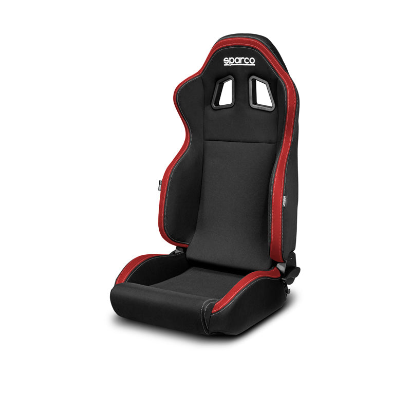 Sparco, Siège sport R100 MY22 - Noir/Rouge - Inclinable avec design ergonomique