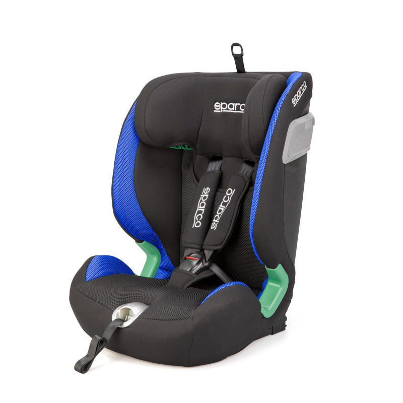 Sparco, veiligheidsautostoel SK5000I - Zwart/Blauw - i-Size 76-150cm - ECE-R129/03