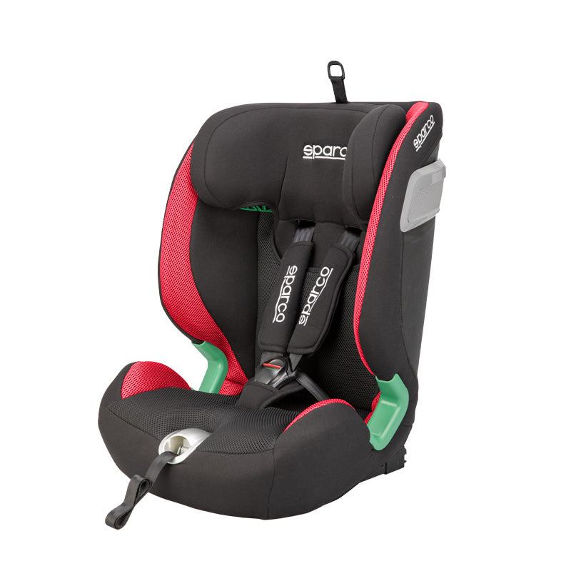 Sparco, kinderzitje SK5000I Isofix - Zwart/Rood - i-Size 76-150cm
