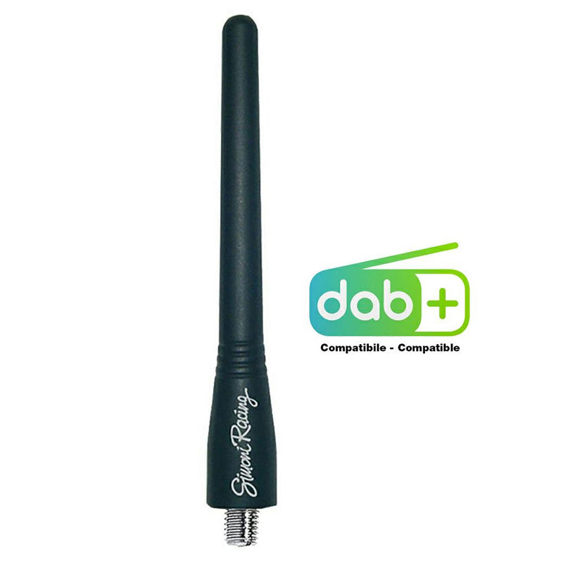 Simoni Racing, rubberantenne Evo - Zwart - 10,5 cm - DAB+ compatibel