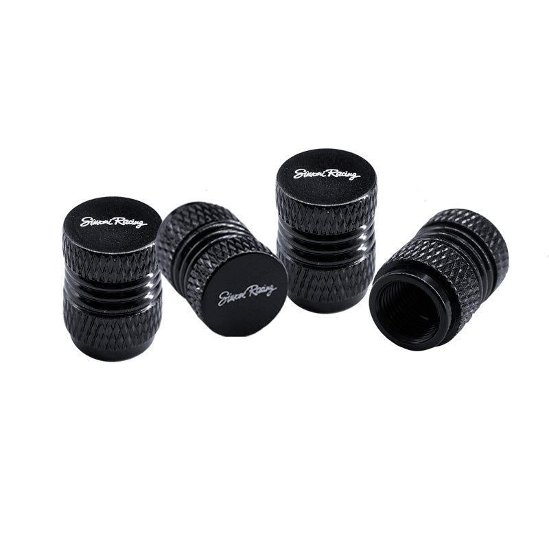 Simoni Racing, Milled Valve Caps - Black Aluminium - 4 Pcs.
