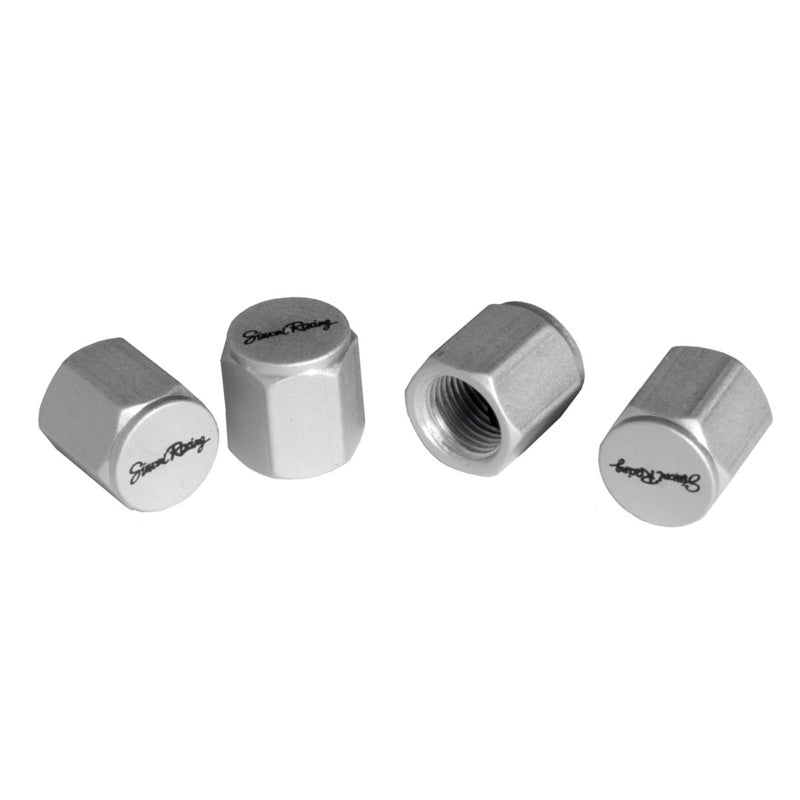 Simoni Racing, Arcade Valve Caps - White - 4 pcs.