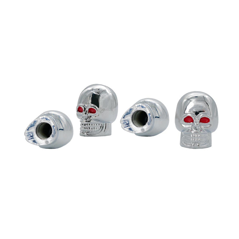 Simoni Racing, Skeletor Valve Caps - Chrome - 4 pcs.