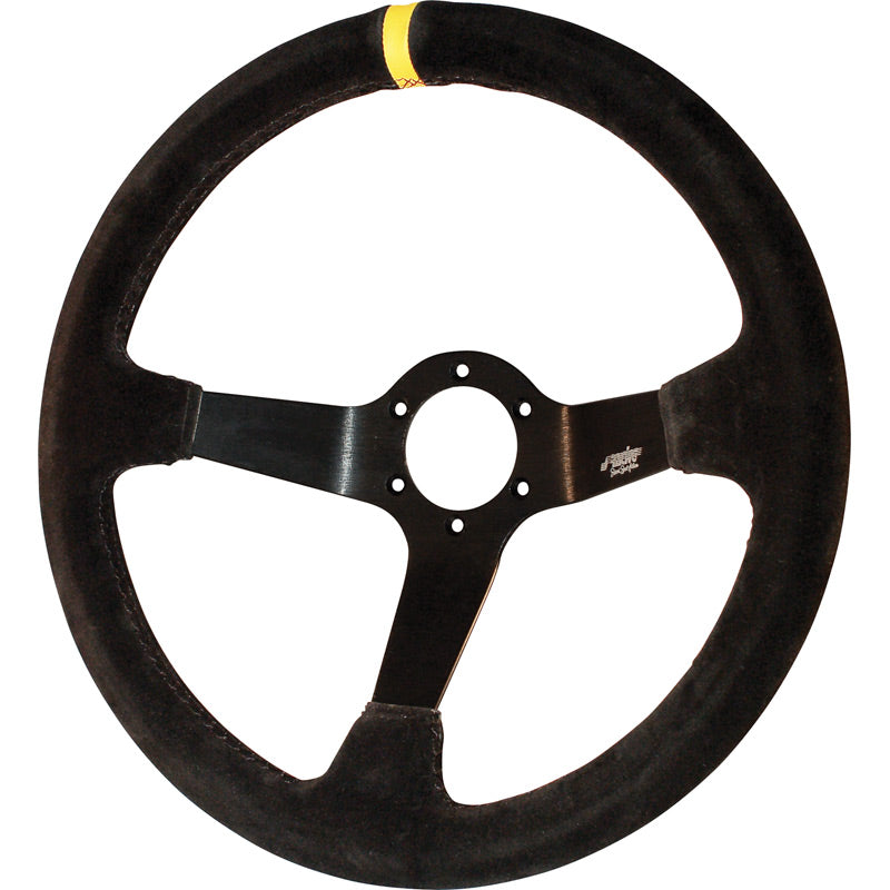 Simoni Racing, Sports Steering Wheel, Carrera - Black Suede - Diameter 350mm