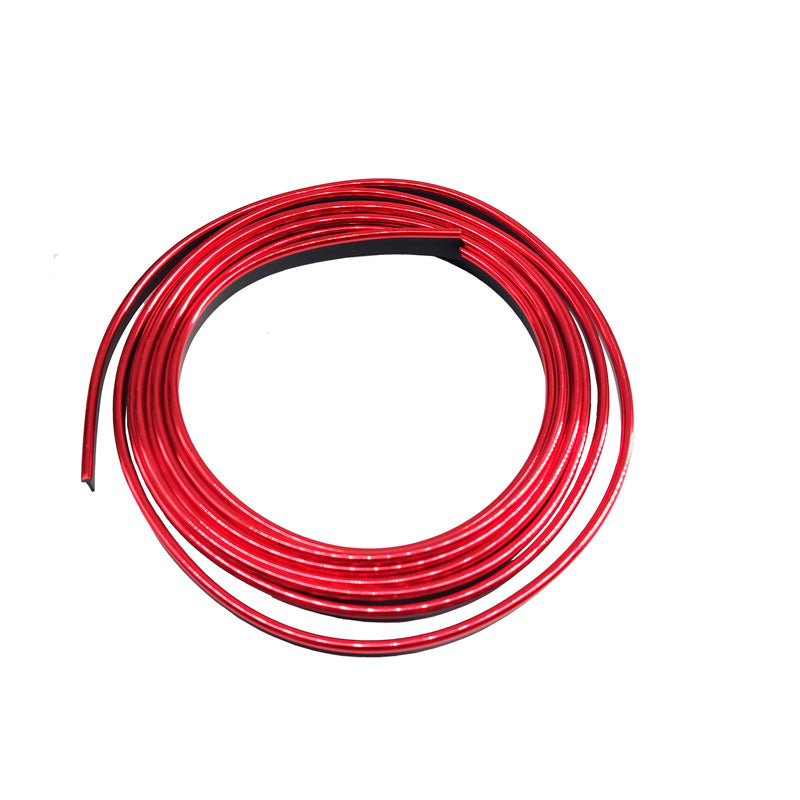 Simoni Racing, Binnenste chroom sierstrip, Rood, 3 meter