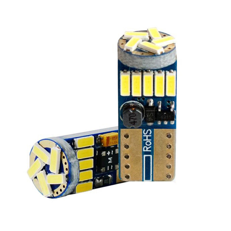Simoni Racing, T10 15-LED Bulbs - Canbus No-Polarity - High Brightness Super White - Set of 2 pcs.