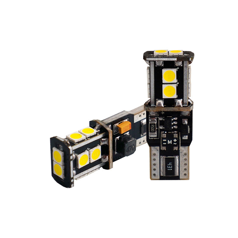 Simoni Racing, ampoules T10 à 10 LED - Canbus sans polarité - haute luminosité blanc superblanc - 2 pièces.